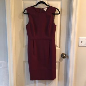 Burgundy j crew dress